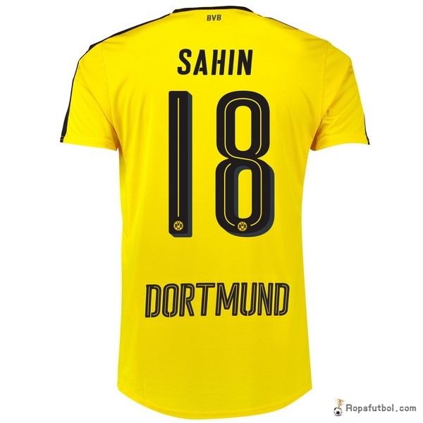 Camiseta Borussia Dortmund Replica Primera Ropa Sahin 2016/17 Amarillo